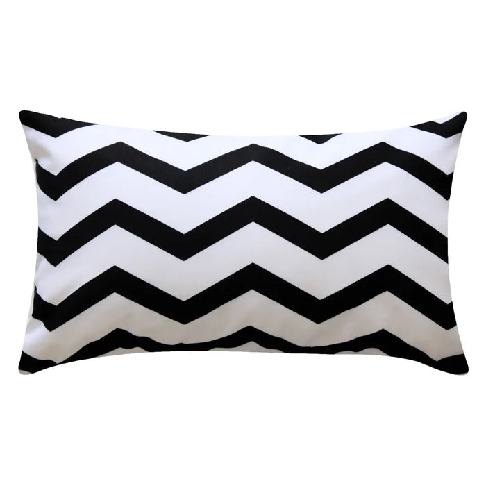 Black Lizan Outdoor Rectangular Pillow Cover (Set of 6)