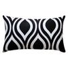 Black Lizan Outdoor Rectangular Pillow Cover (Set of 6)