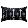 Black Lizan Outdoor Rectangular Pillow Cover (Set of 6)