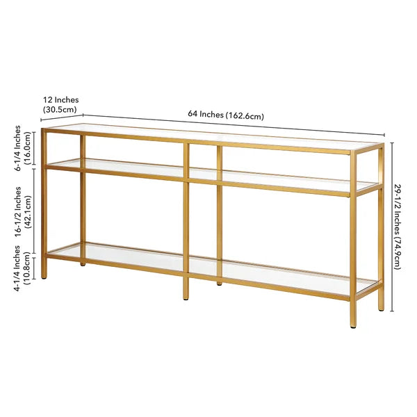 29.5" H x 64" W x 12" D Lochlan Console Table