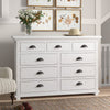 Distressed White Lockridge 9 Drawer 66'' W Solid Wood Dresser SHB180
