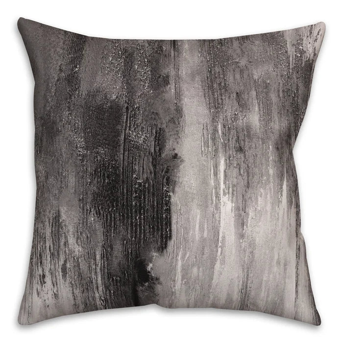 Black Lomanto Painted Outdoor Square Pillow Cover & Insert, (Set of 2)