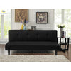 London Full Tufted Back Convertible Sofa, Black (#855)