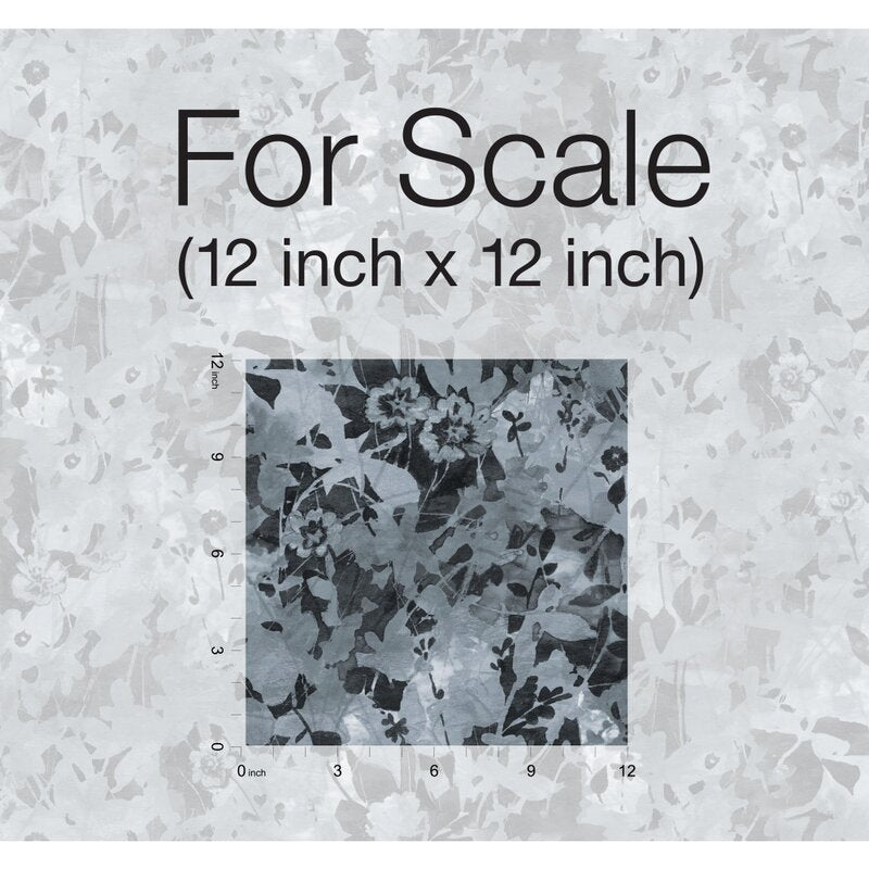 Black/Gray Lonsdale Wildflower Shadows 18.86' L x 18" W Peel and Stick Wallpaper Roll, LC211