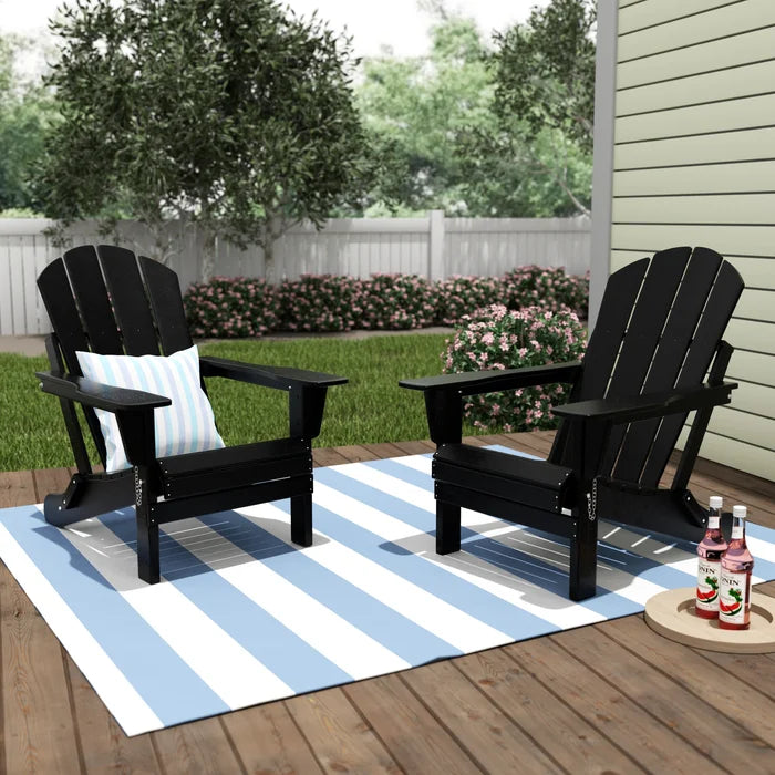 Black Lopes Adirondack Chair (Set of 2)