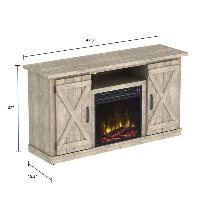 Lorraine TV Stand for TVs up to 55" with Electric Fireplace Included EJ417
