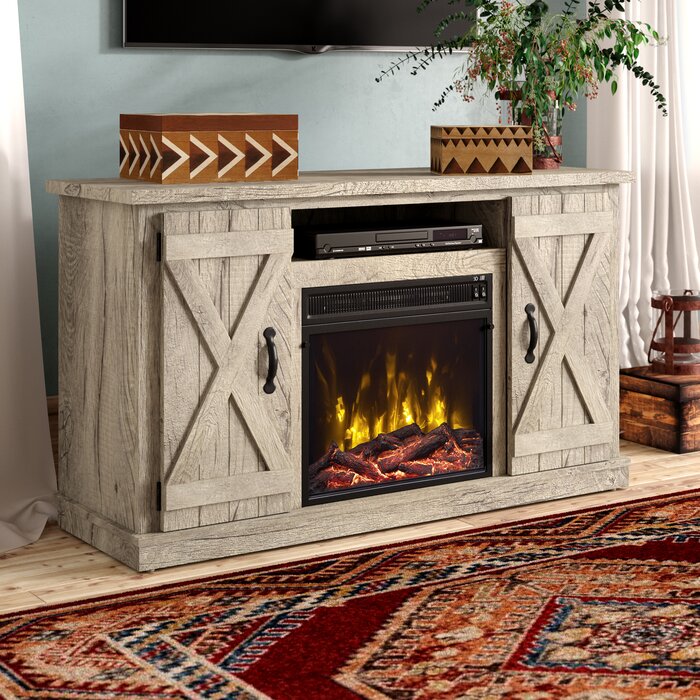Lorraine TV Stand for TVs up to 55" with Electric Fireplace Included EJ417