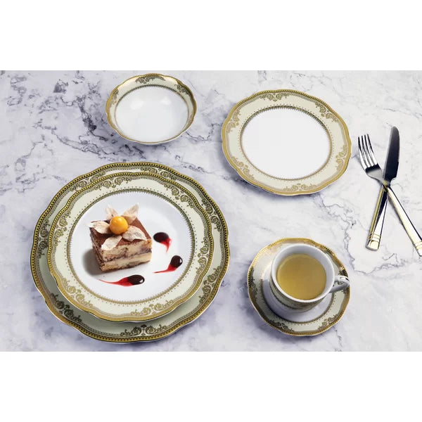 Lorren Home Trends Isabella 24 Piece Dinnerware Set, Service for 4