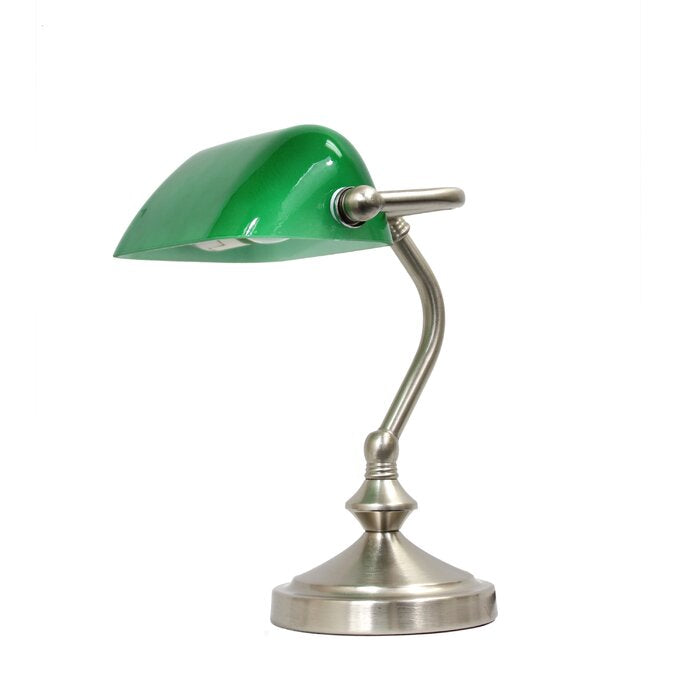 Louis 9.16"  Metallic Table Lamp, Green (#K6103)