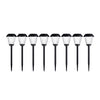 Black Low Voltage Solar Powered Integrated LED Metal Pathway Light (Set of 8)