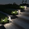 Black Low Voltage Solar Powered Integrated LED Metal Pathway Light (Set of 8)