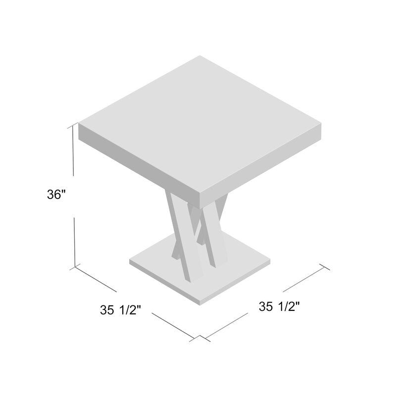Lucai Counter Height 36'' Pedestal Dining Table Salvage & Co Indy