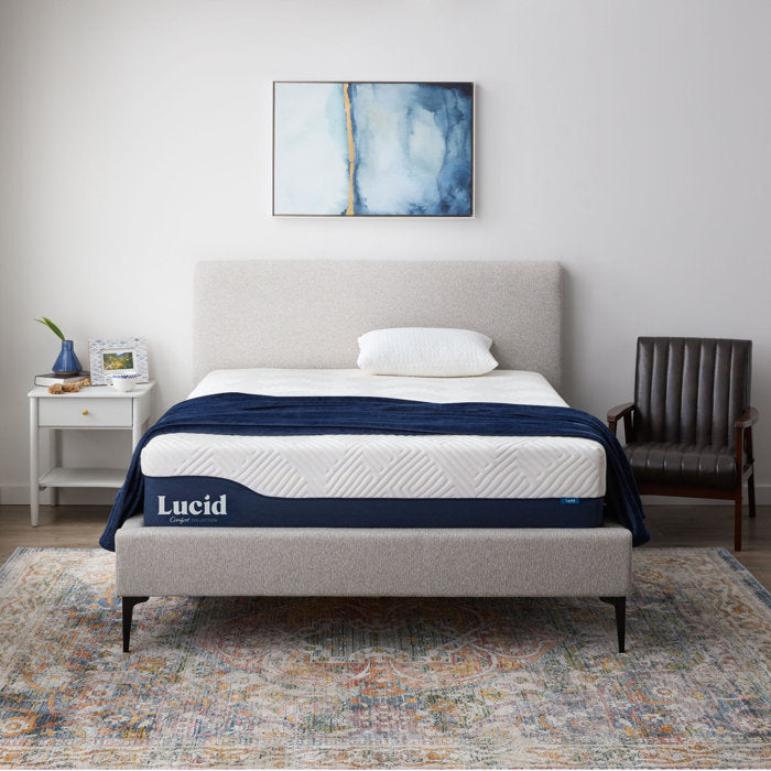 Lucid Comfort 12" Gel and Aloe Vera Hybrid Mattress, Queen