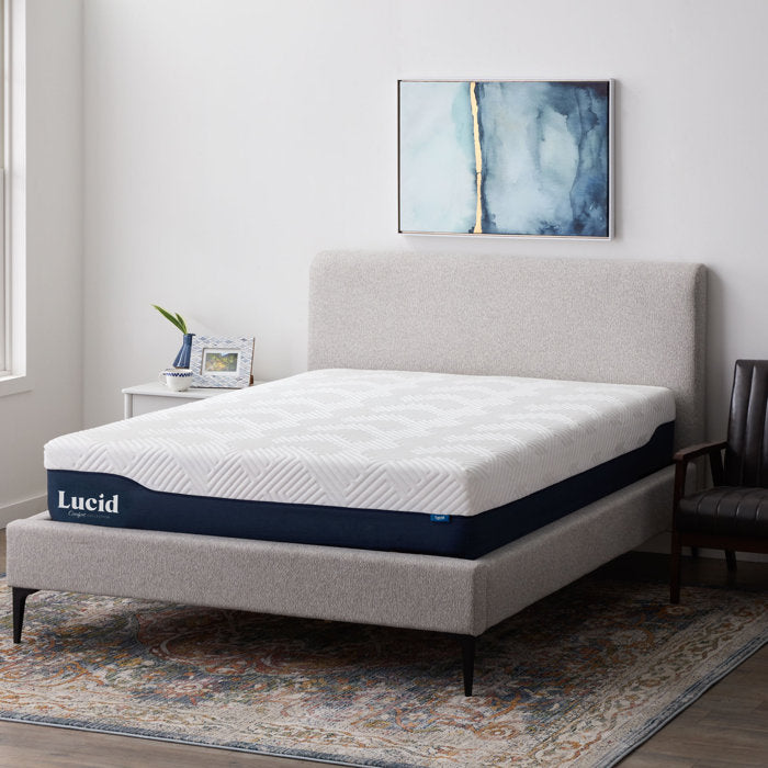 Lucid Comfort 12" Gel and Aloe Vera Hybrid Mattress, Queen