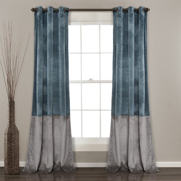 38'' W X 84'' H Lucille Polyester Room Darkening Curtain Pair (Set of 2)