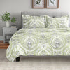 King Comforter + 2 Shams Green Ludvik Comforter Set