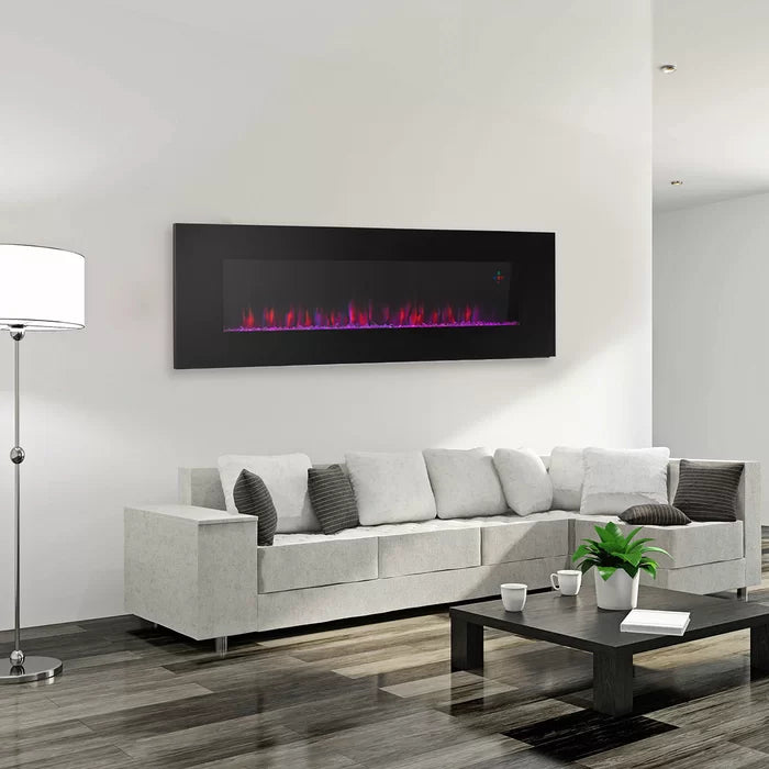 Black Luevano 50'' W Electric Fireplace