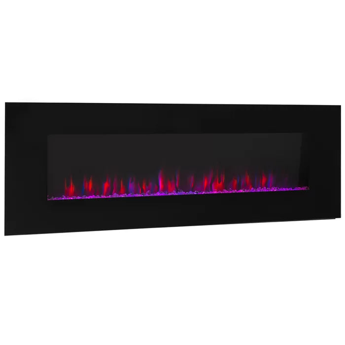Black Luevano 50'' W Electric Fireplace