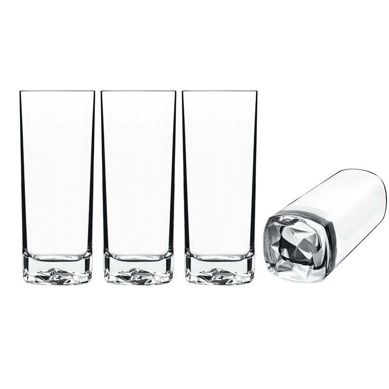 Luigi Bormioli On The Rocks 15 oz Beverage Drinking Glasses (Set of 4), 2.75'' x 6.75''