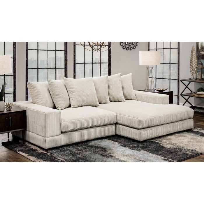 Luxe Right Hand Facing Sectional, Beige