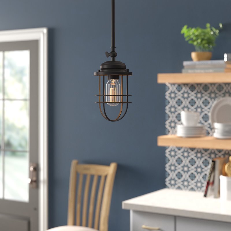 Black Lylah 1 - Light Single Geometric Pendant K7103