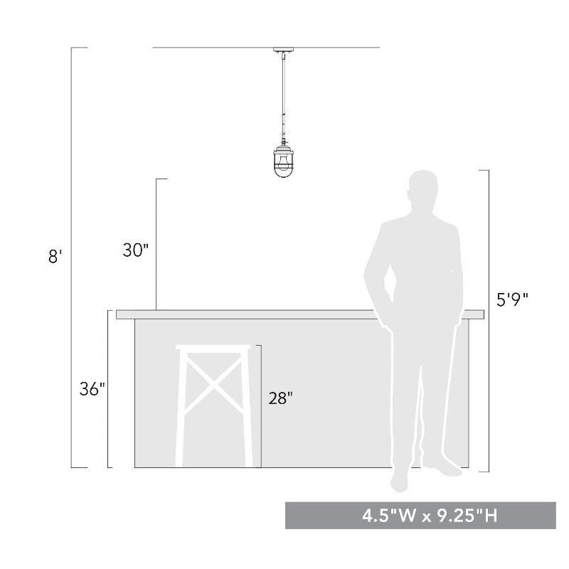 Black Lylah 1 - Light Single Geometric Pendant K7103