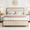Queen Off-white Lysette Upholstered Storage Bed