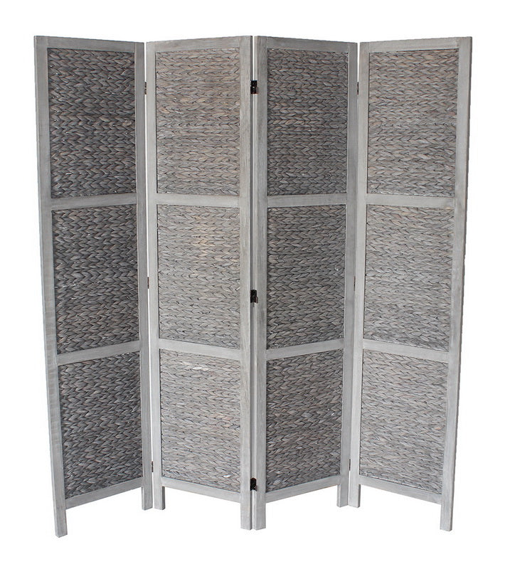 4 panel was gray room divider Dr174