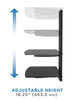 Otselic Wall Mounted AV Component Shelving System with 3 Adjustable Tempered Glass Shelves, Black (#K5635)