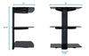 Otselic Wall Mounted AV Component Shelving System with 3 Adjustable Tempered Glass Shelves, Black (#K5635)