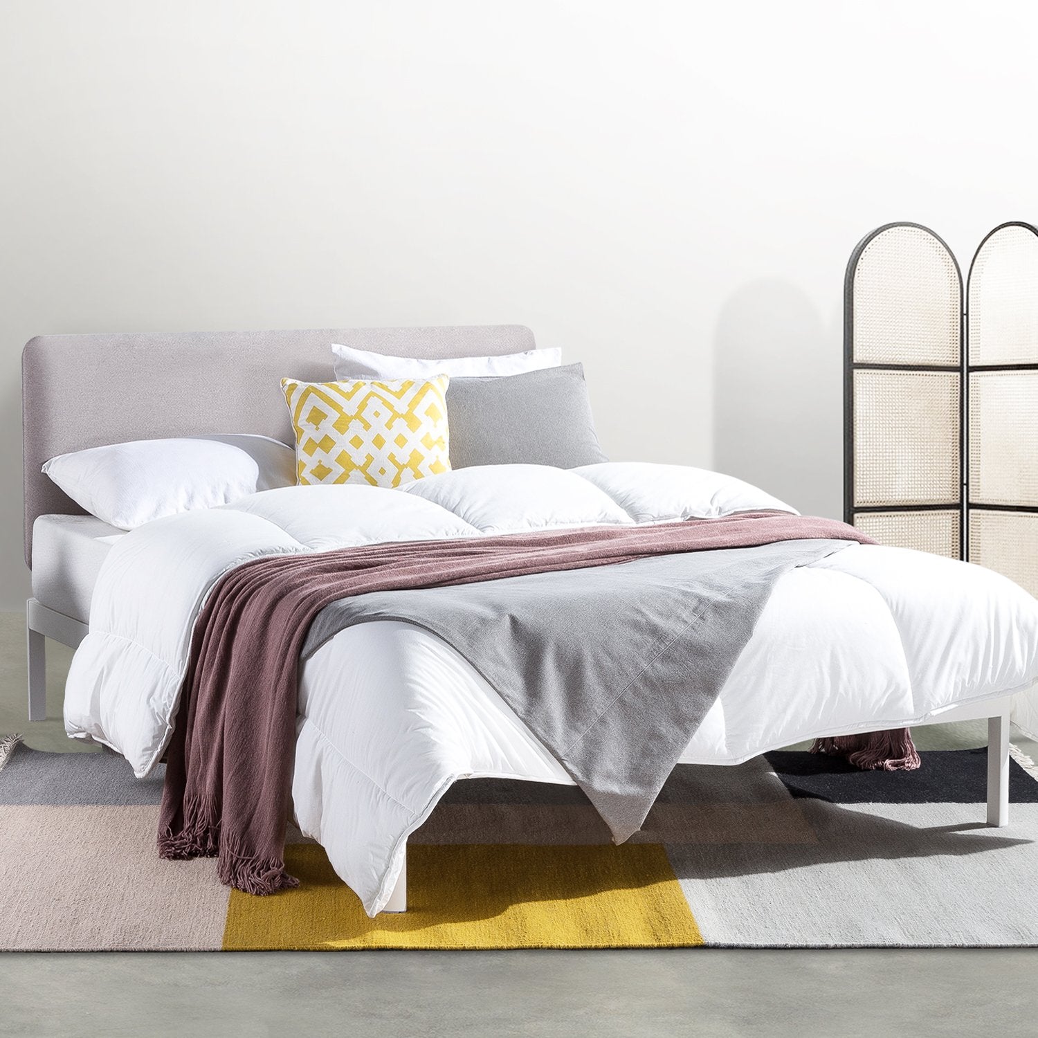 Kert 12" Oak Grey Platform Bed - King (#K2593)