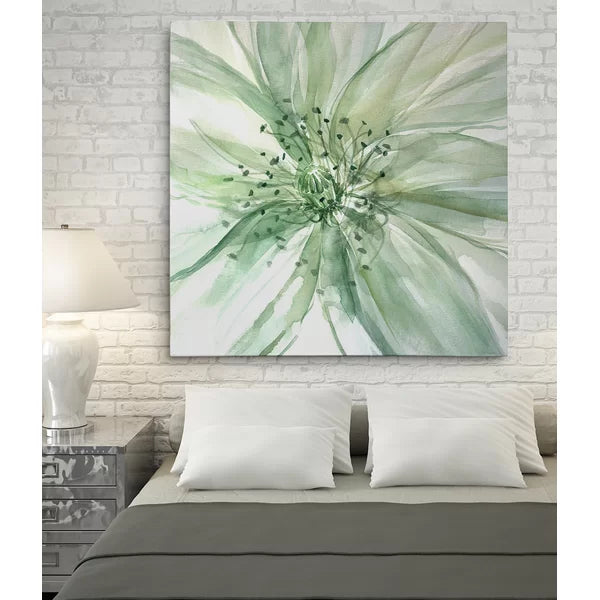 16" H x 16" W x 1.5" D Macro Sage Flower II - Painting