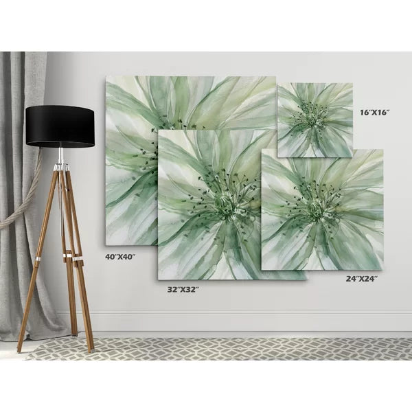 16" H x 16" W x 1.5" D Macro Sage Flower II - Painting