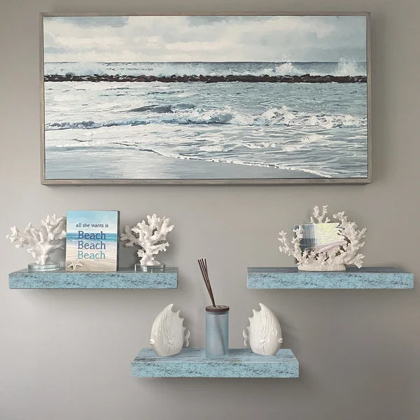 Blue Maguire 3 Piece Floating Shelf