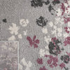 Makeba Floral Area Rug in Gray/Purple, Rectangle 4' x 6'