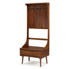 Malena Pine Solid Wood Hall Tree with Bench and Shoe Storage LX4435