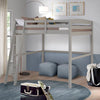 Mallika Loft Panel Bed with Desk, Gray - Twin (#K2883)