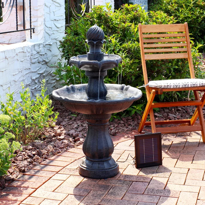 Earth Malpelo Resin Solar Fountain (As Is)