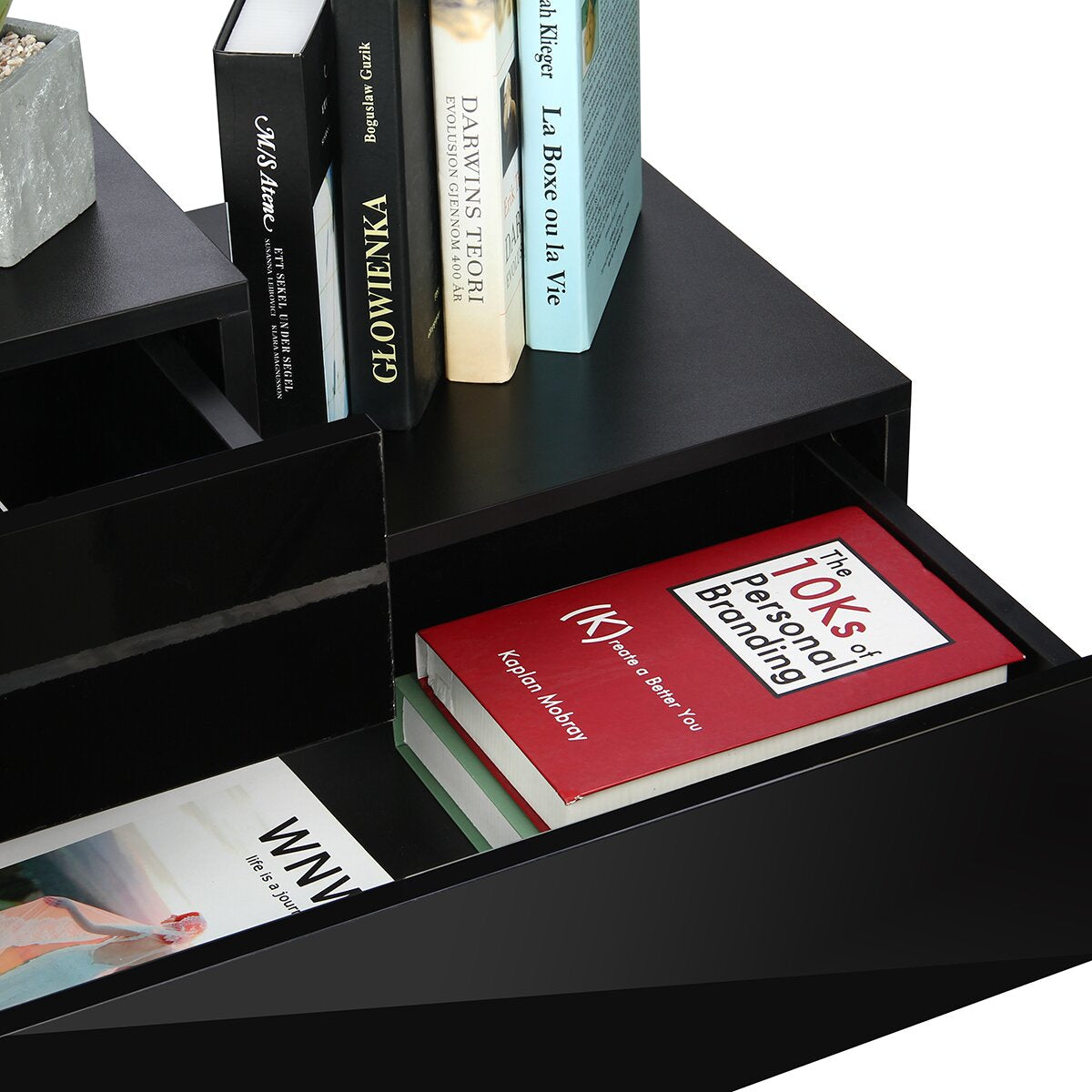 Black Malvern 2 - Drawer Nightstand CL353