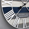 Navy/Gray/White Manhattan Wall Clock
