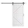 36'' x 84'' Manufactured Wood Rene Barn Door with Installation Hardware Kit