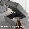 Manusite 25.6'' Wide Square Storage Ottoman with Storage