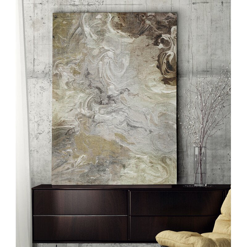 40" H x 30" W Marbled Linen - Print CR2317