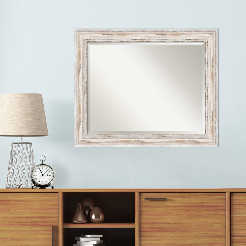 27" H x 33" W Marion Rustic Beveled Accent Mirror TTR293