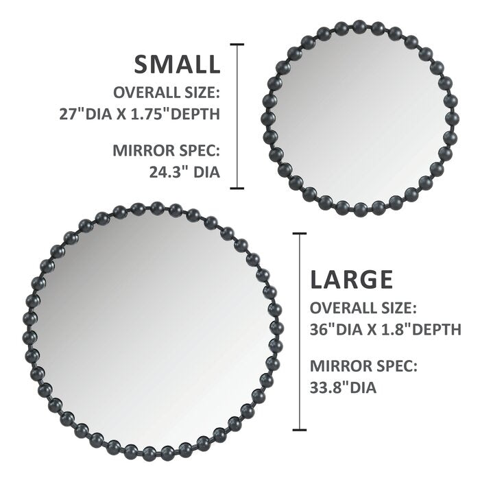 27" x 27" Silver Marlowe Modern & Contemporary Accent Mirror