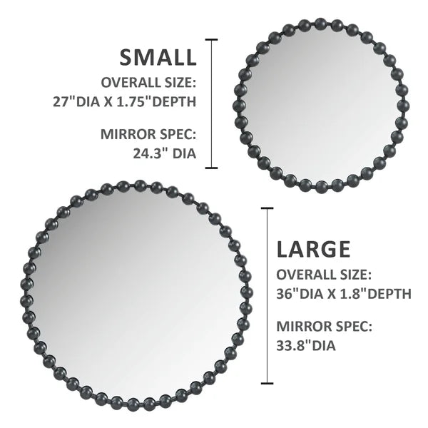 27" x 27" Silver Marlowe Modern & Contemporary Accent Mirror