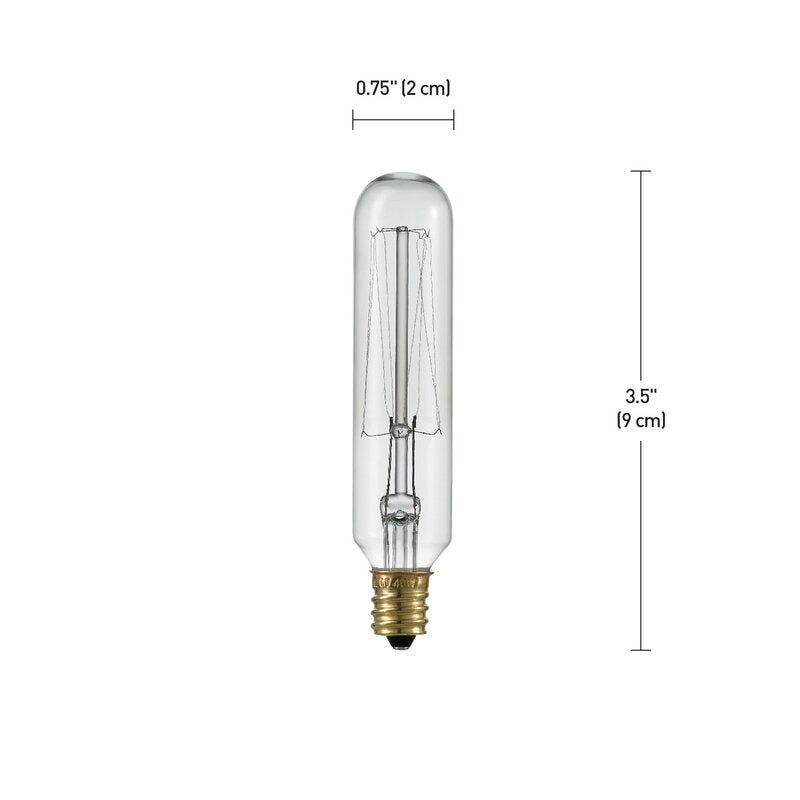 Marshall 40 Watt, T6 Incandescent Dimmable Light Bulb, E12/Candelabra (Set of 4) B111-VS366