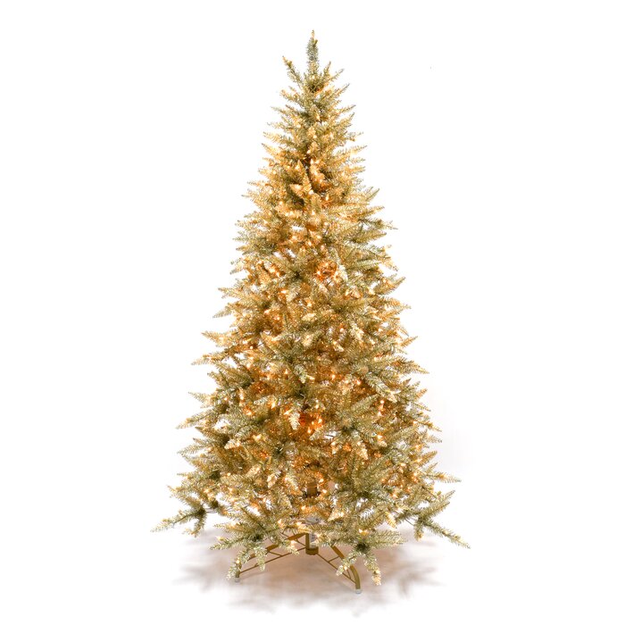 5' Lighted Faux Spruce Christmas Tree