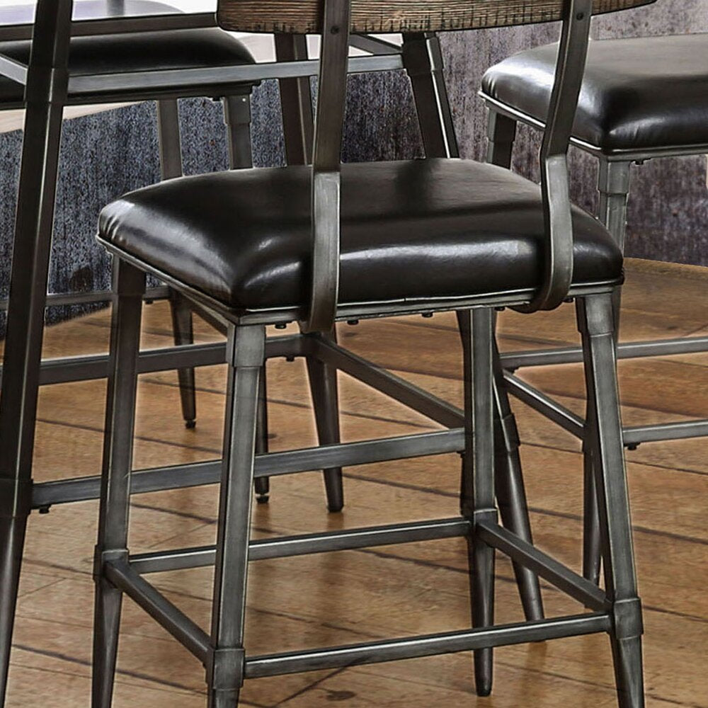 Martinez Counter Height  Leatherette 24" Bar Stool (Set of 2) CL327