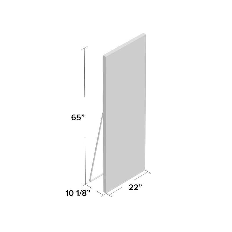 Black Martinsen Full Length Mirror 65"X22"x10 1/8"